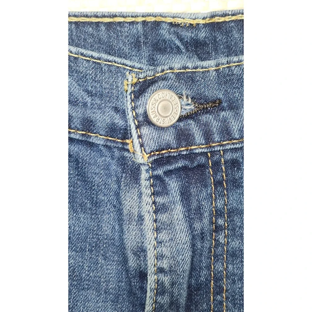 VTG Levis 511 Slim‎ Fit Jeans Mens 34x30 Medium Wash Blue Denim Great Fade
